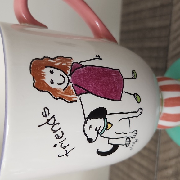 Set of 2 Pfaltzgraff Friends w/ dogs mugs cups with base Great Gift! - Picture 2 of 10